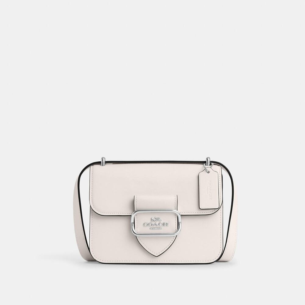 NWT! Coach Outlet Morgan Square Crossbody Silver/Chalk - Picture 3 of 7